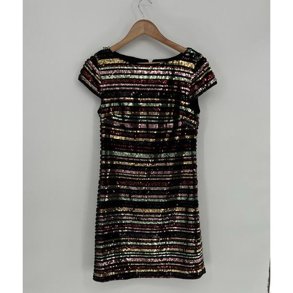 Vince Camuto Women's Sequin Colorful Party Cocktail Mini Dress Size 4 Festive - Picture 5 of 10